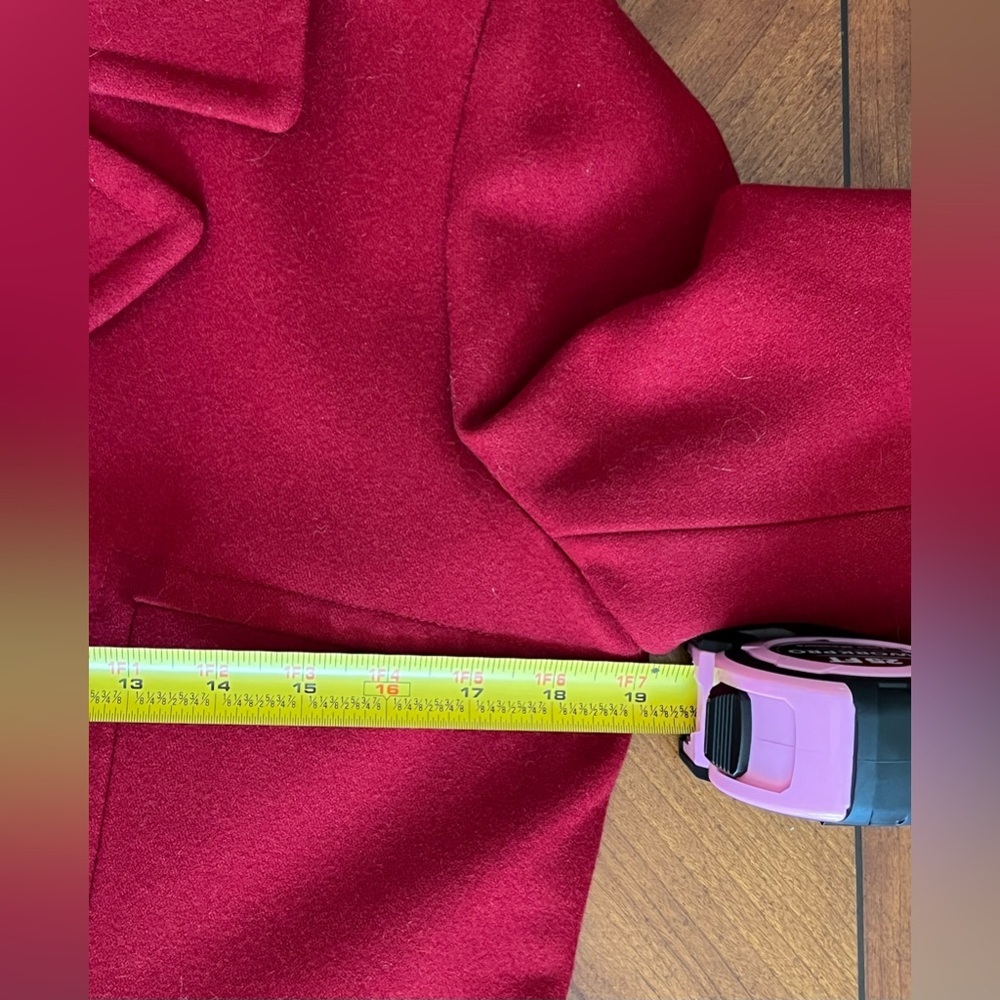 ❌SOLD❌Vintage Red Wool Double Breasted Peacoat Jacket Women’s Size Medium Coat - Picture 10 of 11